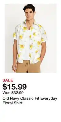 Old Navy Old Navy Classic Fit Everyday Floral Shirt offer