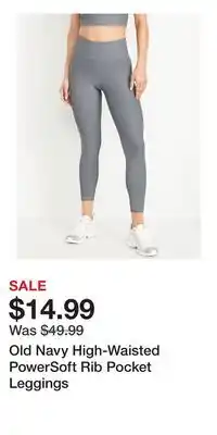 Old Navy Old Navy High-Waisted PowerSoft Rib Pocket Leggings offer