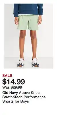 Old Navy Old Navy Above Knee StretchTech Performance Shorts for Boys offer