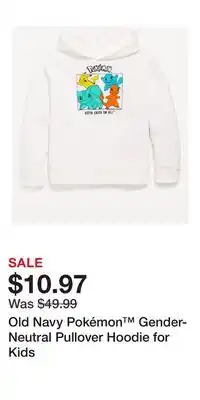Old Navy Old Navy Pokémon Gender-Neutral Pullover Hoodie for Kids offer