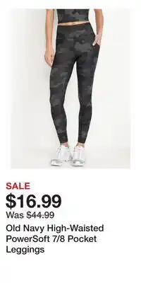 Old Navy Old Navy High-Waisted PowerSoft 7/8 Pocket Leggings offer