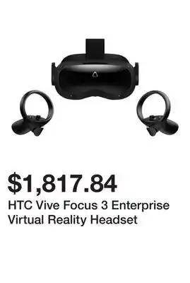 Newegg HTC Vive Focus 3 Enterprise Virtual Reality Headset offer