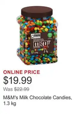Costco M&M's Milk Chocolate Candies, 1.3 kg offer