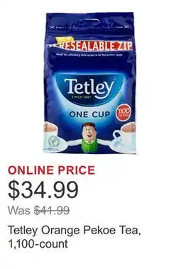 Costco Tetley Orange Pekoe Tea, 1,100-count offer