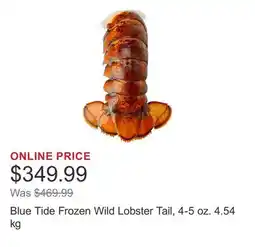 Costco Blue Tide Frozen Wild Lobster Tail, 4-5 oz. 4.54 kg offer