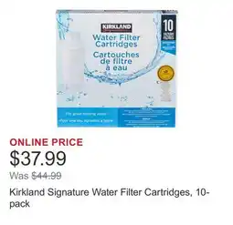 Costco Kirkland Signature Water Filter Cartridges, 10-pack offer