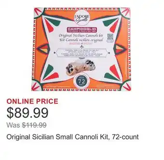 Costco Original Sicilian Small Cannoli Kit, 72-count offer
