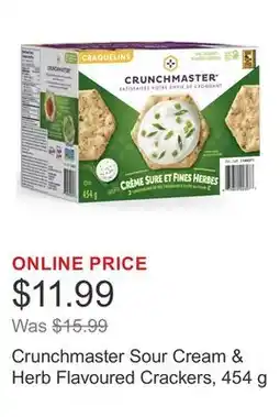Costco Crunchmaster Sour Cream & Herb Flavoured Crackers, 454 g offer