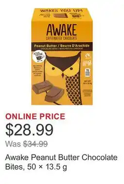 Costco Awake Peanut Butter Chocolate Bites, 50 × 13.5 g offer