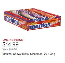 Costco Mentos, Chewy Mints, Cinnamon, 20 × 37 g offer