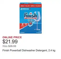 Costco Finish Powerball Dishwasher Detergent, 2.4 kg offer