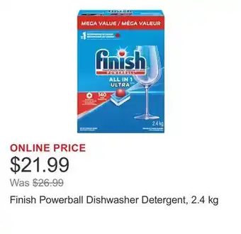 Costco Finish Powerball Dishwasher Detergent, 2.4 kg offer