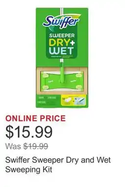 Costco Swiffer Sweeper Dry and Wet Sweeping Kit offer