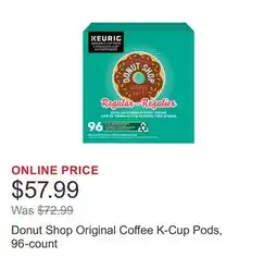 Costco Donut Shop Original Coffee K-Cup Pods, 96-count offer