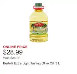 Costco Bertolli Extra Light Tasting Olive Oil, 3 L offer