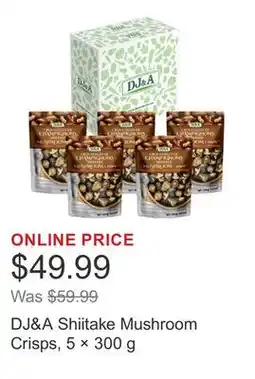 Costco DJ&A Shiitake Mushroom Crisps, 5 × 300 g offer