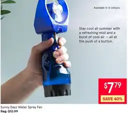 Kitchen Stuff Plus SUNNY DAYZ WATER! WATER SPRAY FAN 4 X 2.75 X 10.75 ASSTD offer