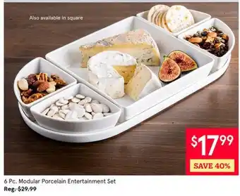 Kitchen Stuff Plus 6 Pc. Modular Porcelain Entertainment Set offer