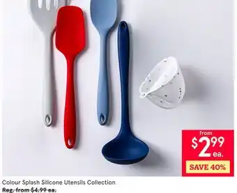 Kitchen Stuff Plus Colour Splash Silicone Utensils Collection offer