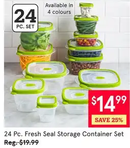 Kitchen Stuff Plus Fresh Seal Storage Container Set offer