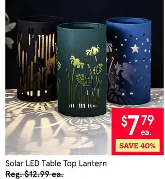 Kitchen Stuff Plus Solar LED Table Top Lantern offer