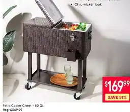 Kitchen Stuff Plus PC. SET Patio Cooler Chest-80 Qt offer