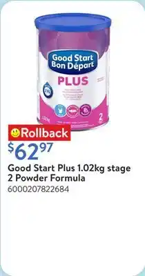 Walmart Good Start Plus 1.02kg stage 2 Powder Formula offer