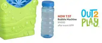 Toys R us OUT2 Play Bubble Machine offer