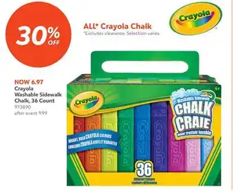 Toys R us Crayola Washable Sidewalk Chalk, 36 Count offer