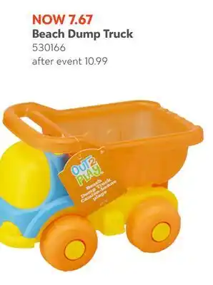 Toys R us OUT2 PLAY Beach Dump Truck offer