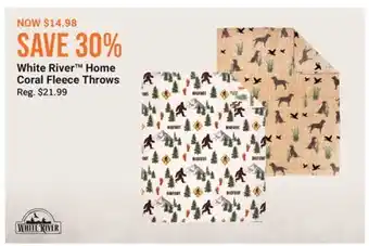 Cabela's White River Home Coral Fleece Throws offer