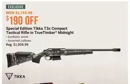 Cabela's Special Edition Tikka T3x Compact Tactical Rifle in TrueTimber Midnight offer