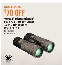 Cabela's Vortex Diamondback HD TrueTimber Strata 10x42 Binoculars offer