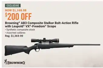 Cabela's Browning AB3 Composite Stalker Bolt-Action Rifle with Leupold VX -Freedom Scope offer