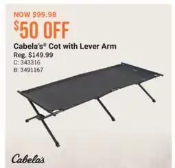 Cabela's Cabela's Cot with Lever Arm offer