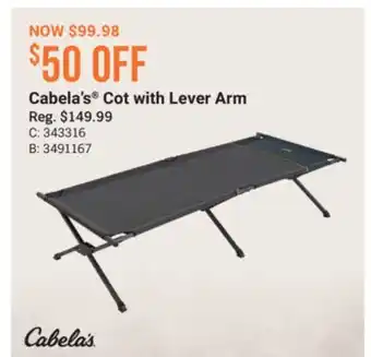 Cabela's Cabela's Cot with Lever Arm offer