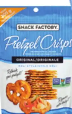 Giant Tiger Snack Factory Pretzel Crisps offer