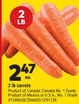 Giant Tiger 2 lb carrots offer