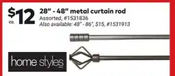 Giant Tiger 28 - 48 metal curtain rod offer