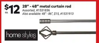 Giant Tiger 28 - 48 metal curtain rod offer