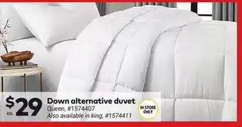 Giant Tiger Down alternative duvet offer