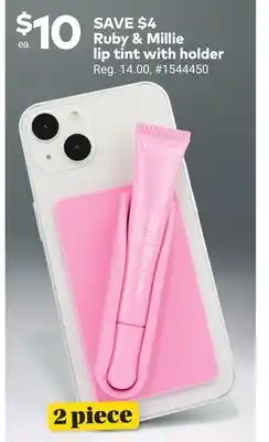 Giant Tiger Ruby & Millie lip tint with holder offer