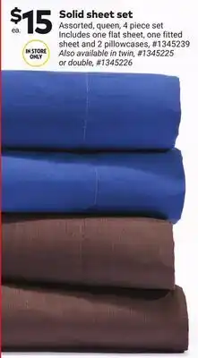 Giant Tiger Solid sheet set offer