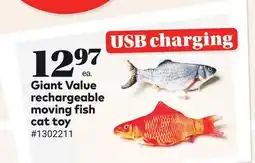 Giant Tiger Giant Value rechargeable moving fish cat toy offer