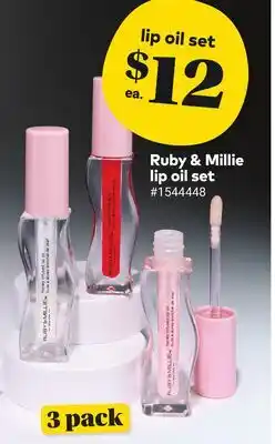 Giant Tiger Ruby & Millie lip oil set offer