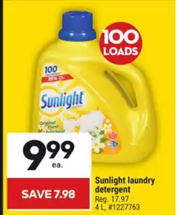 Giant Tiger Sunlight laundry detergent offer
