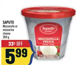Marché Adonis SAPUTO Mozzarella or mozzarina cheese offer
