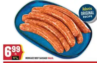 Marché Adonis MERGUEZ BEEF SAUSAGE HALAL offer