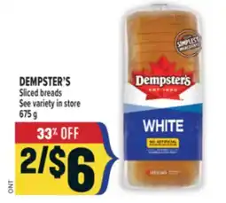 Marché Adonis DEMPSTER'S Sliced breads offer