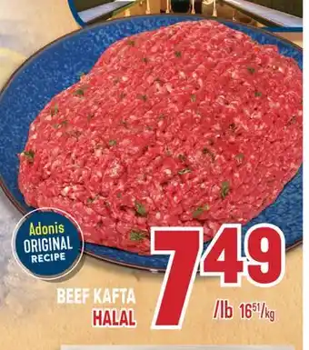 Marché Adonis BEEF KAFTA HALAL offer